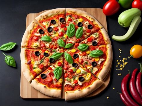 Premium Photo Delicious And Hot Pizza With Souce