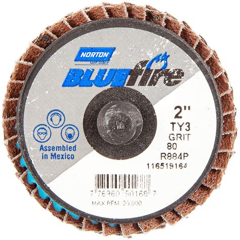 Airgas Nor77696090168 Norton® Bluefire 2 P80 Grit Type 27 Flap Disc