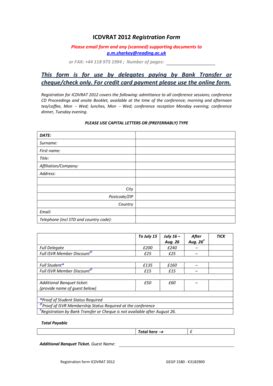 Fillable Online ICDVRAT 2012 Registration Form This Form Is For Use By