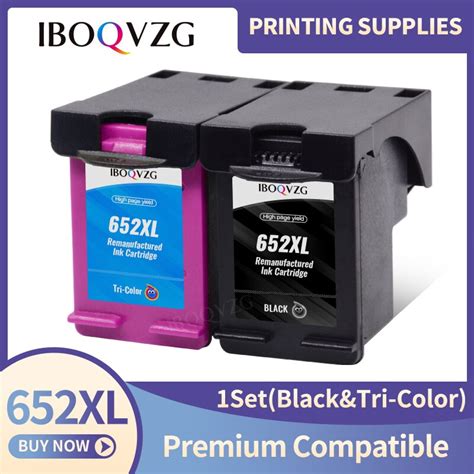 Iboqvzg Refilled 652xl Ink Cartridge Replacement For Hp 652 Xl Hp652 Ink Cartridge Deskjet 1115