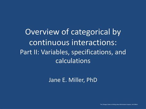 Overview Of Categorical By Continuous Interactions Part Ii Variables