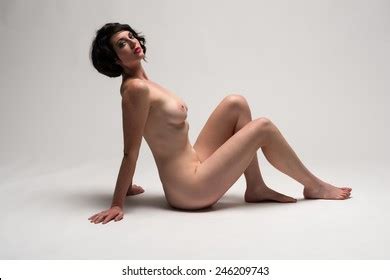 Beautiful Tall Brunette Sitting Nude On Stock Photo Shutterstock