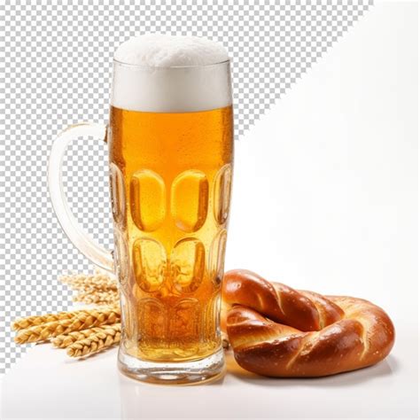 Vaso De Cerveza Aislado De Oktoberfest En Un Fondo Transparente