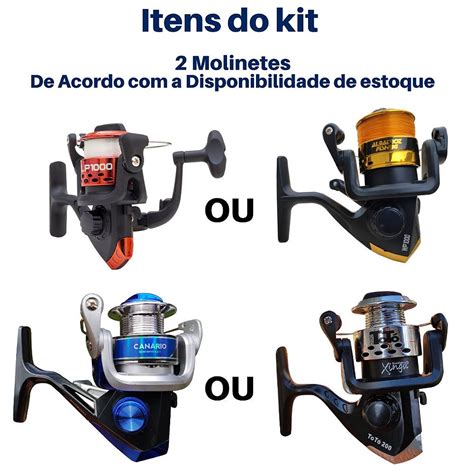 Kit de Pesca Completo Vara Molinete Maleta e Acessórios Docarmo Pesca