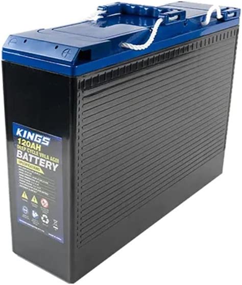 Kings 120ah 12v Slim Agm Deep Cycle Battery Faster Recharging