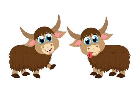 cute yak animal cartoon By CurutDesign | TheHungryJPEG