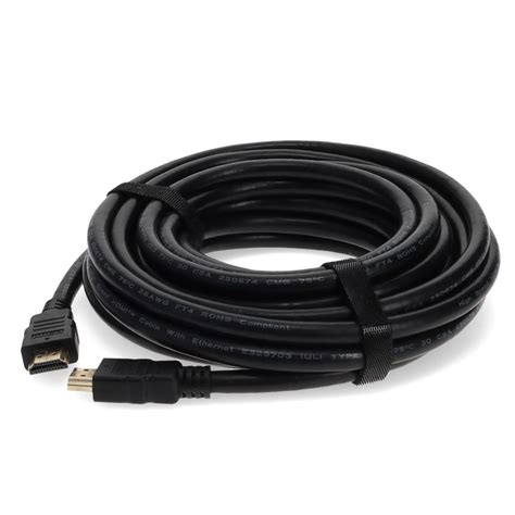 25ft Hdmi 14 Male To Male Black Cable Supports Ethernet Channel Max