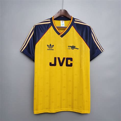 88 89 Arsenal Away Yellow Retro Soccer Shirt Jersey Soccer777