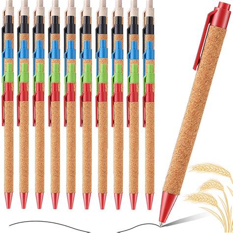 New Design Wheat Straw Ballpoint Pen With Cork Shell Promo Production