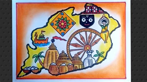 Odisha Sanskruti O Parampara Drawing Utkal Diwas Poster Drawing Utkal