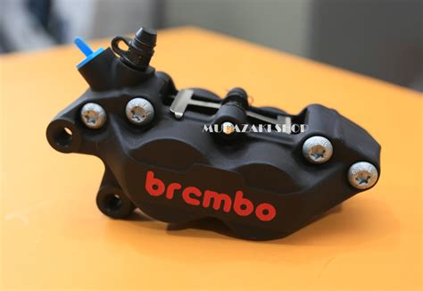 ปั้ม4พอตหูชิตโลโก้แดง Brembo แท้ สีดำ Th