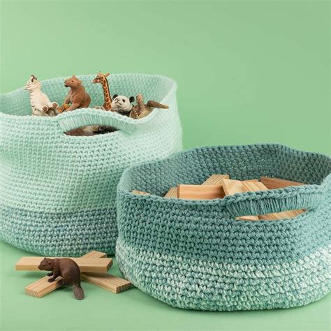 Crochet Pattern Yarn and Colors New Basic Basket - Gentle - Yarnplaza.com