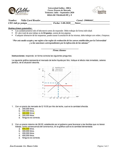 Proceso De Mercado Universidad Galileo IDEA Curso Proceso De