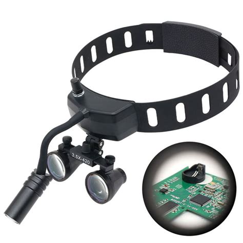 Headband W Led Headlight Dental Loupes Light Head Wearing Lamp With Li