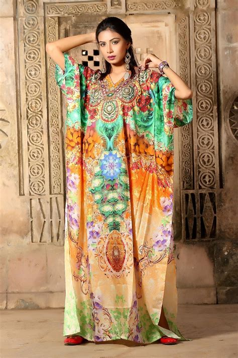 Beach Wear Cover Up Long Dress Womens Kaftan Silk Kaftan Maxi Etsy