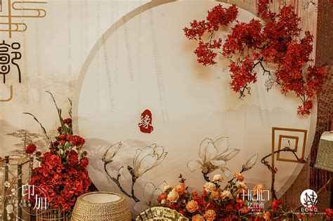 典雅香槟色 红色花艺新中式婚礼 摄影 人文 纪实摄影 印加wedding 原创作品 站酷zcool