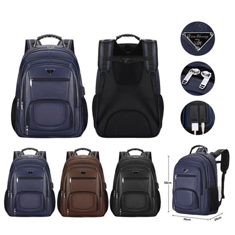 Mochila Couro Pu Grande Executiva Para Notebook Trabalho Faculdade