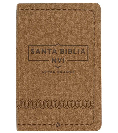 Santa Biblia Nvi Letra Grande Tama O Manual Marron Libreria Peniel