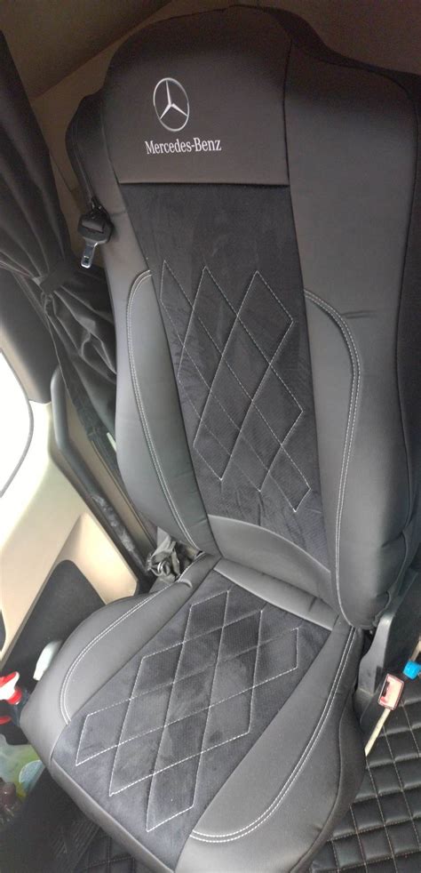 Seat Covers For Mercedes Actros Mp Leather And Perforated Alcantara