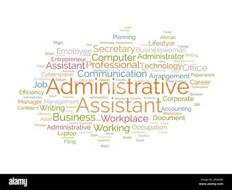 Concept D Arri Re Plan De Nuage De Mots Pour L Assistant Administratif