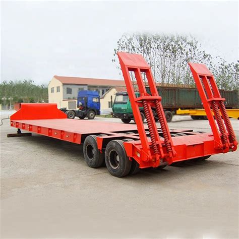 Ft Ton Low Bed Semi Trailer Dimensions For Sale In Singapore