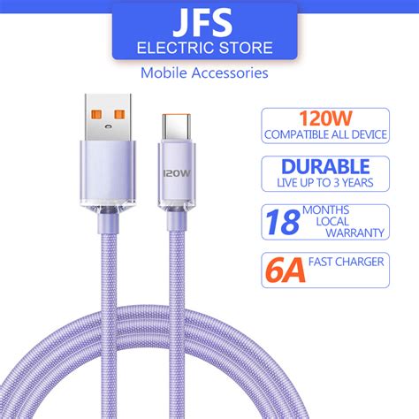 Jfs W Super Fast Charging Cable A Usb Cable Type C Data Wire Usb C