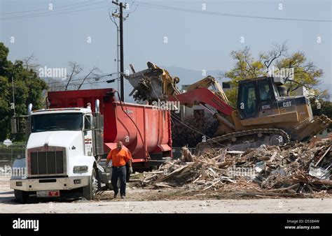 Demolition Debris Removal Stock Photo Alamy