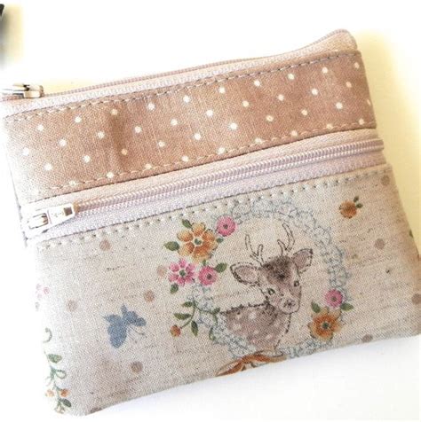 Sweet Deer And Dotty Handmade Double Zipper Pouch Purse For Etsy