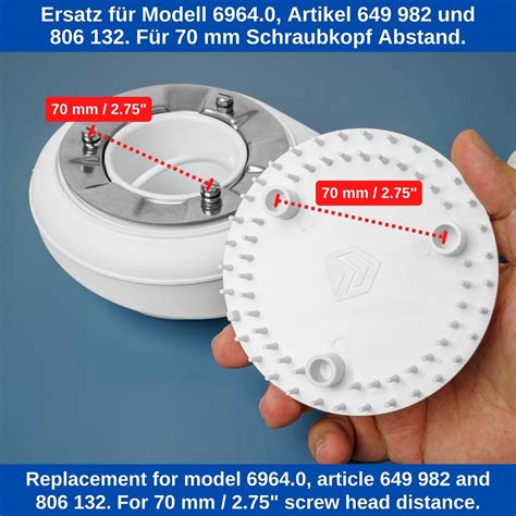 Abdeckhaube Duschabfluss Ø 115 mm für Viega Tempoplex Duschwanne Deckel