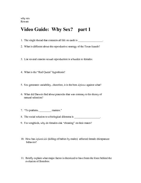 Video Guide Why Sex Worksheet For 4th 5th Grade Lesson Planet Free Nude Porn Photos