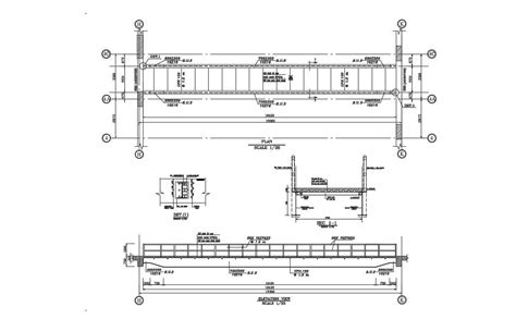 Bridge Plan Download Free DWG Files - Cadbull