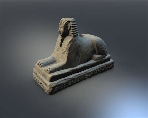 3D Model Low Poly Egyptian Sphinx VR AR Low Poly CGTrader