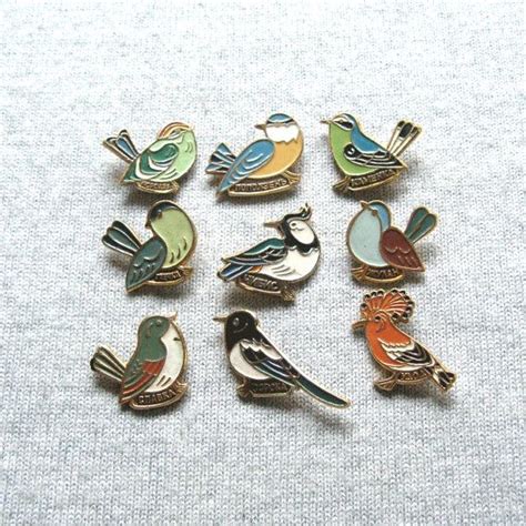 Vintage Birds Pins Bird Lapel Pin Birds Charms Birds Pin Etsy Bird