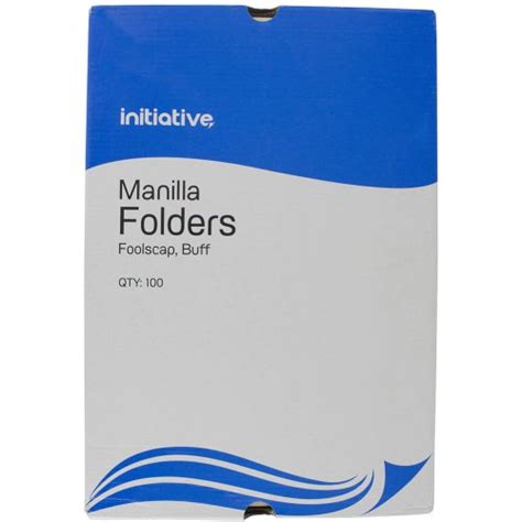 Manilla Folder Initiative Foolscap Buff Box Of 100 Skout