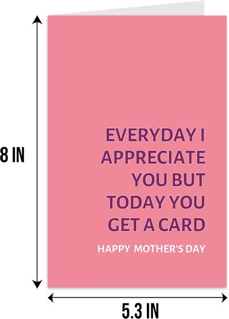 Cute Mothers Day Card From Daughter Son Funny Mothers Day Card For