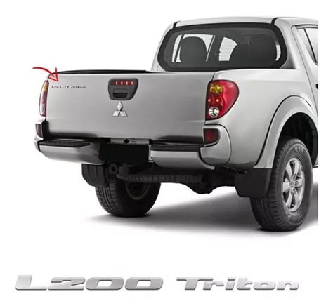 Emblema Letreiro Mitsubishi Tampa Traseira L200 Triton Cromo