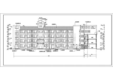 某城镇小学4层教学楼全套建筑施工图纸教育建筑土木在线