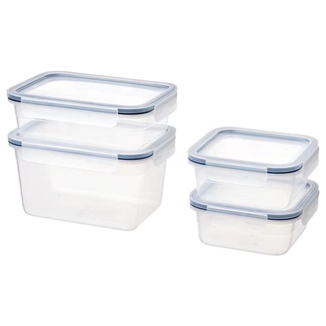 Ikea 365 Food Container With Lid Set Of 4 Plastic Ikea