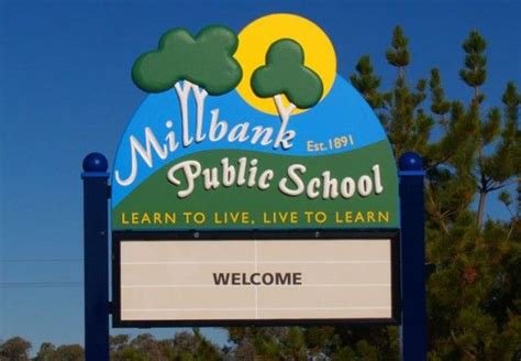 Millbank Public School Sign / Danthonia Designs School Signage, School Logo, Sign Board Design ...