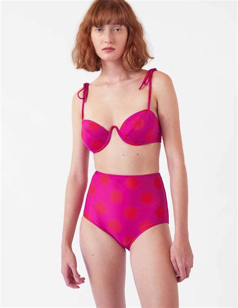 Lyst Araks Myriam Bikini Top Fuchsia Dot