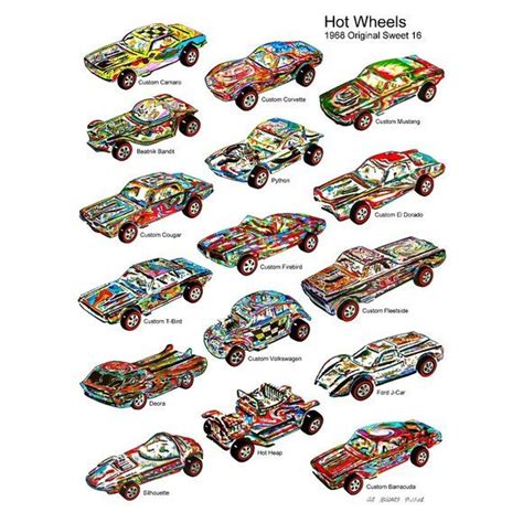 Hot Wheels Sweet 16 Redline Car Racing Poster Hot Wheels Wall Creations Hippie Wall