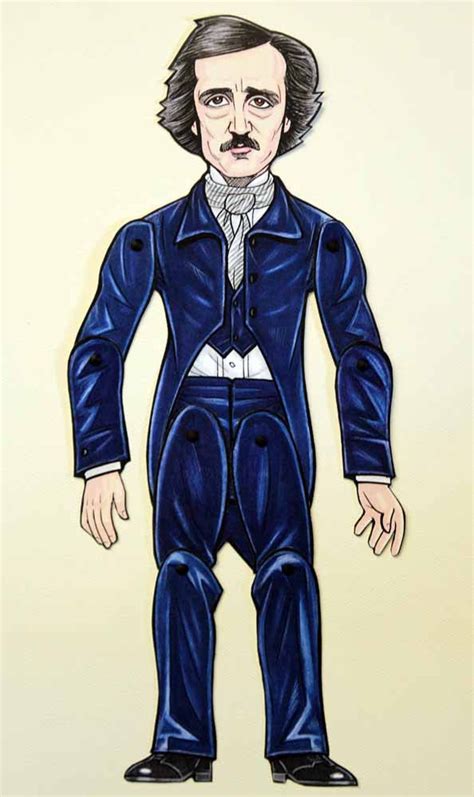 Edgar Allan Poe Articulated Paper Doll Etsy