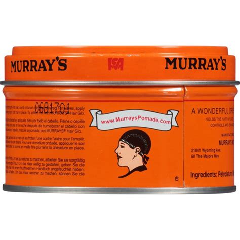 Murrays Superior Hair Dressing Pomade Shine Enhancing And Texturizing 3 Oz