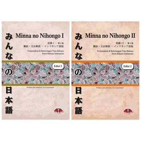 Jual Buku Minna No Nihongo Dan Edisi Terjemahan Keterangan Tata