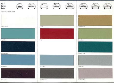 1968 Ford Colour Guide