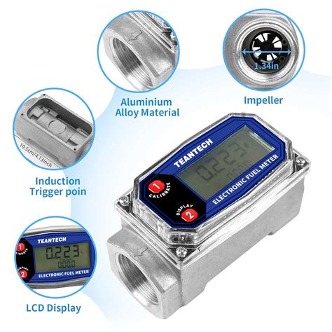 Buy Digital Turbine Flow Meter Digital LCD Display With NPT Counter Gas