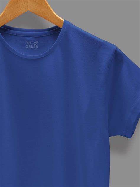 1buy Womens Blue T Shirt Premium Shade Of Calm Blue Color