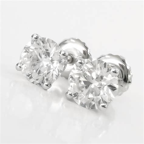 Ct Vs Diamond Stud Earrings Kt Wei Gold Catawiki