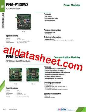 TF PFM C20N A11 데이터시트 PDF AAEON Technology