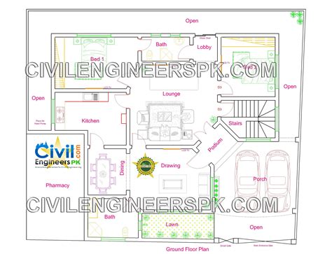 New 12 Marla House Design Civil Engineers PK